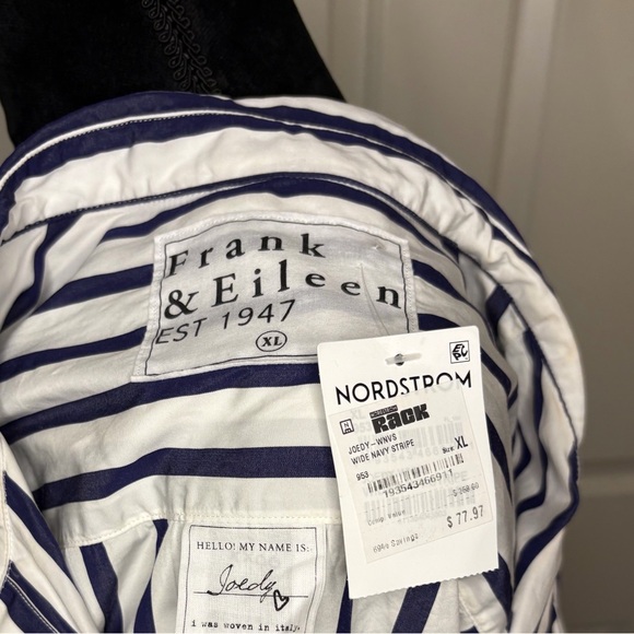 Frank & Eileen Navy Striped Blazer - Picture 3 of 3